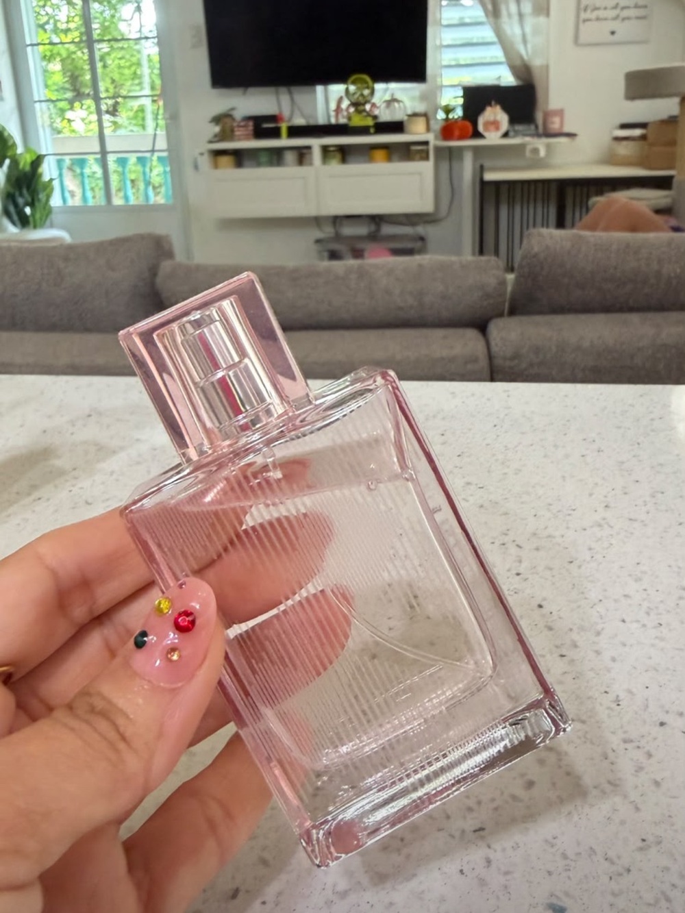 Burberry Pink Clear Glass Body Fragrance Bottle